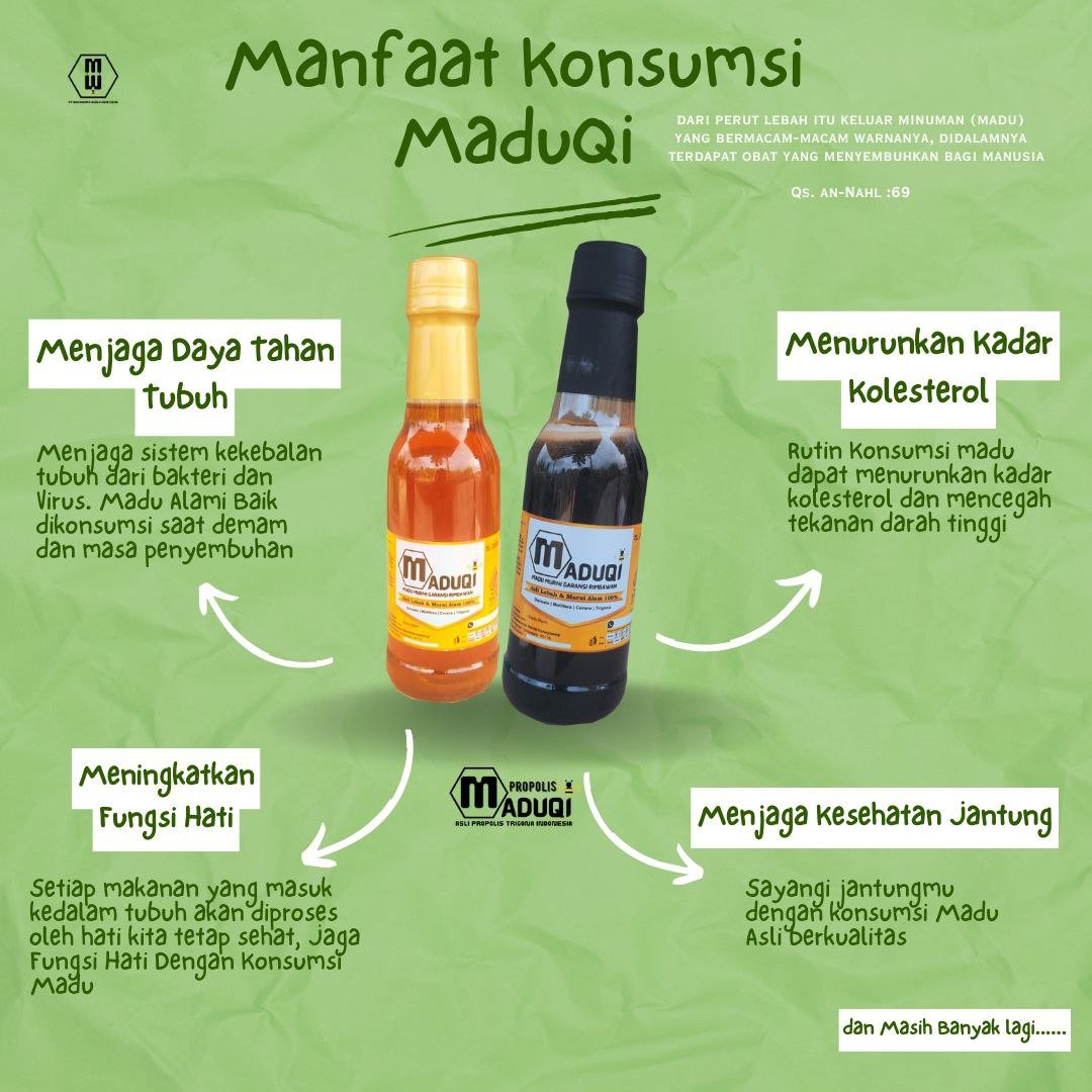 Manfaat Madu Murni MaduQi untuk Daya Tahan Tubuh, Kolesterol, dan Jantung Sehat